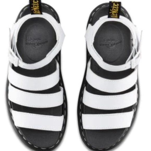 Dr Martens Blaire White Chunky Gladiator Platform Sandal Ankle Straps 6 - Picture 3 of 13